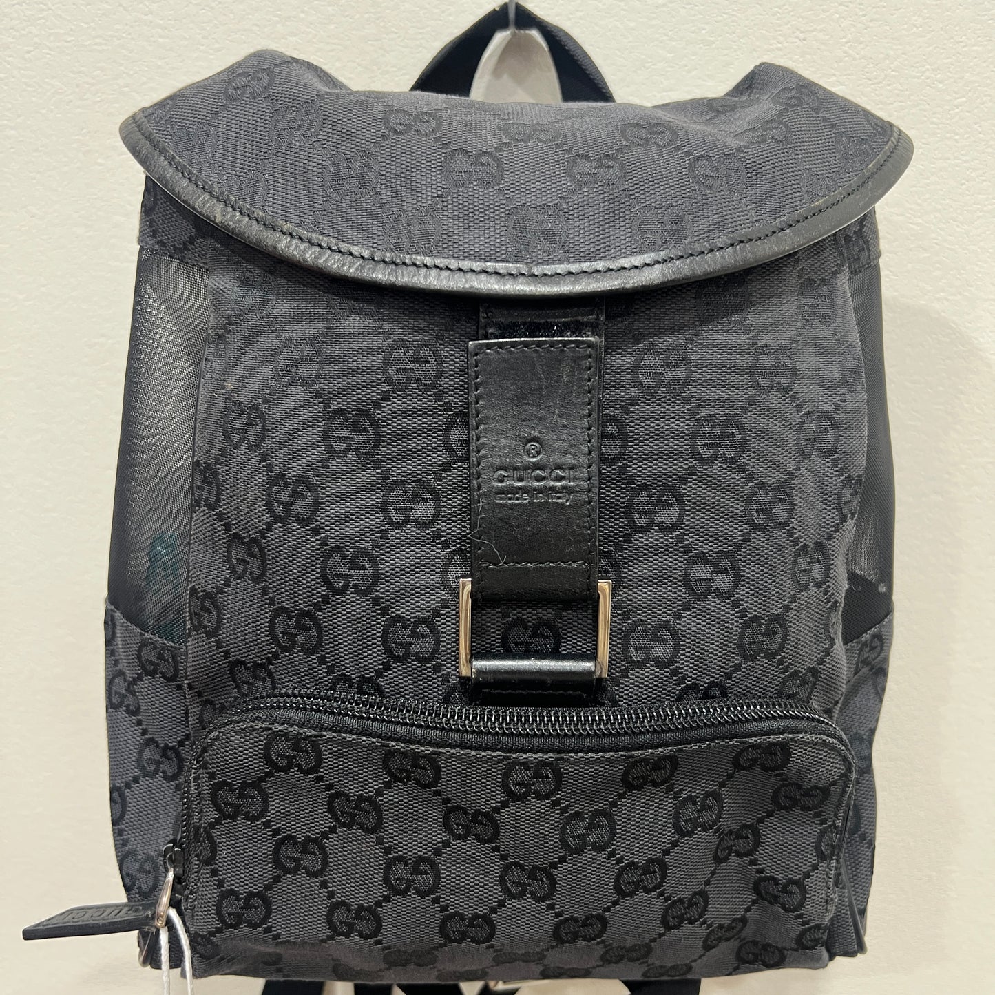 GUCCI Mesh x Fabric Canvas Backpack