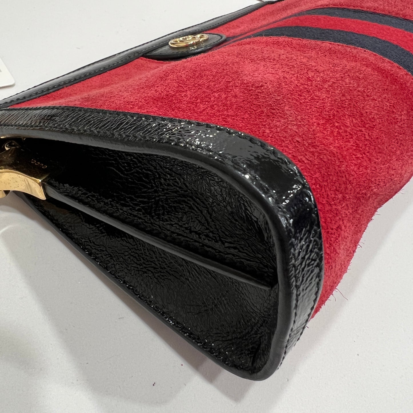 GUCCI Ophidia Chain Suede Small Shoulder Bag