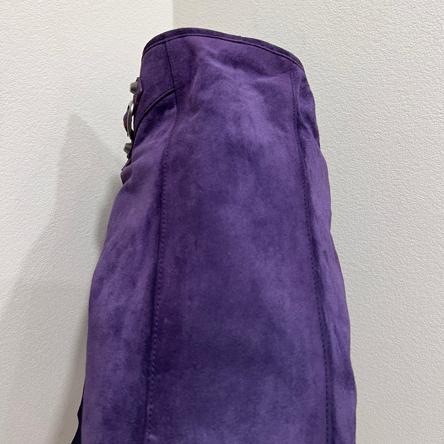 BALENCIAGA City Purple Suede leather