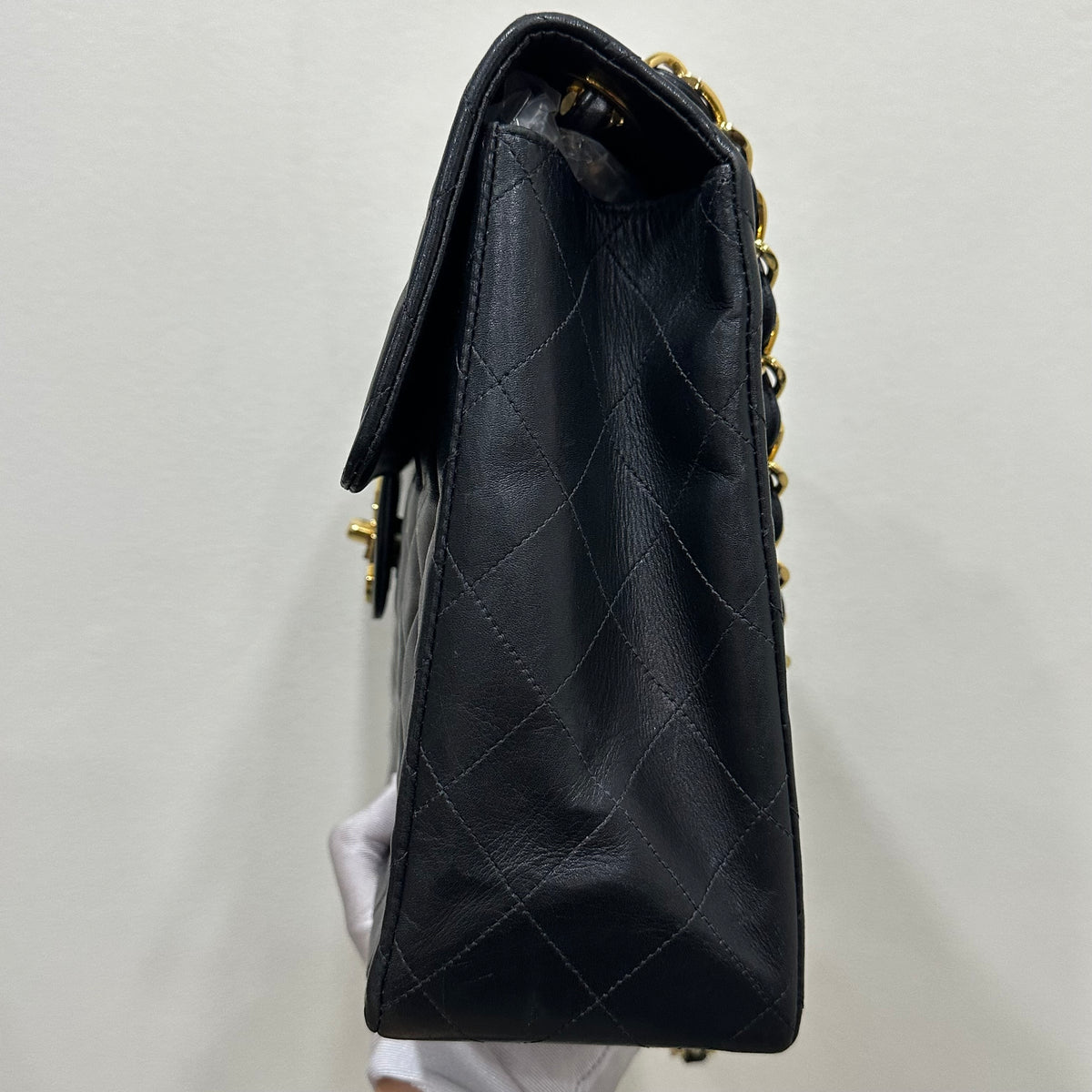 CHANEL Classic Flap Year 1994-1996 24k Gold CC Turn-lock