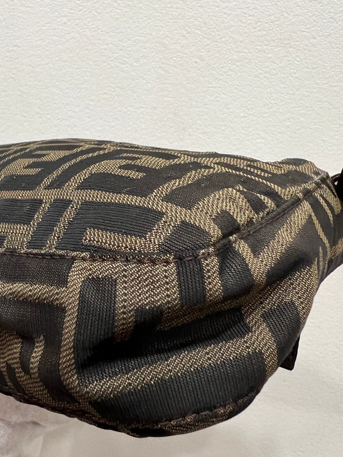 FENDI Baguette with Pink Logo Hardware