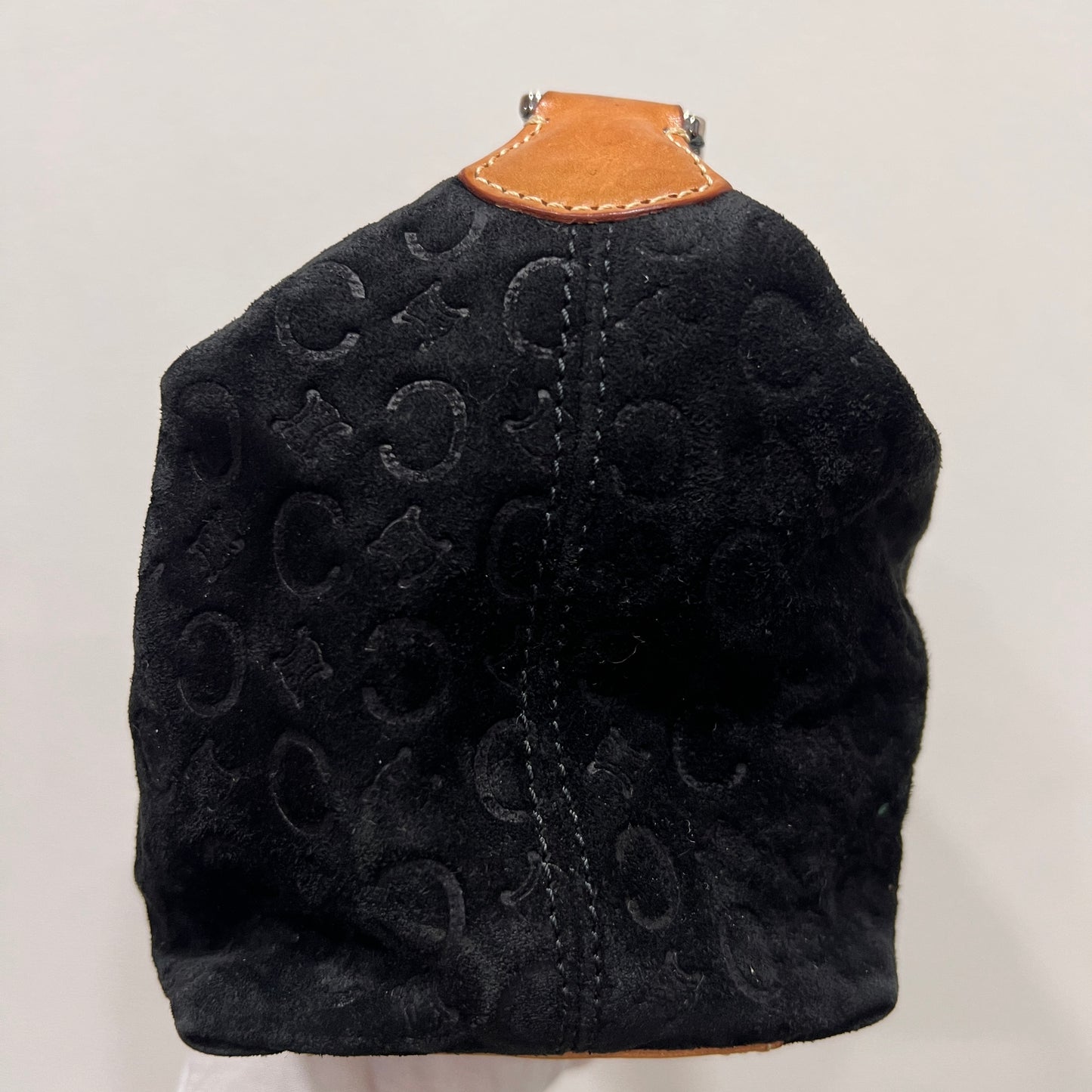 Celine Shoulder Bag Black Suede