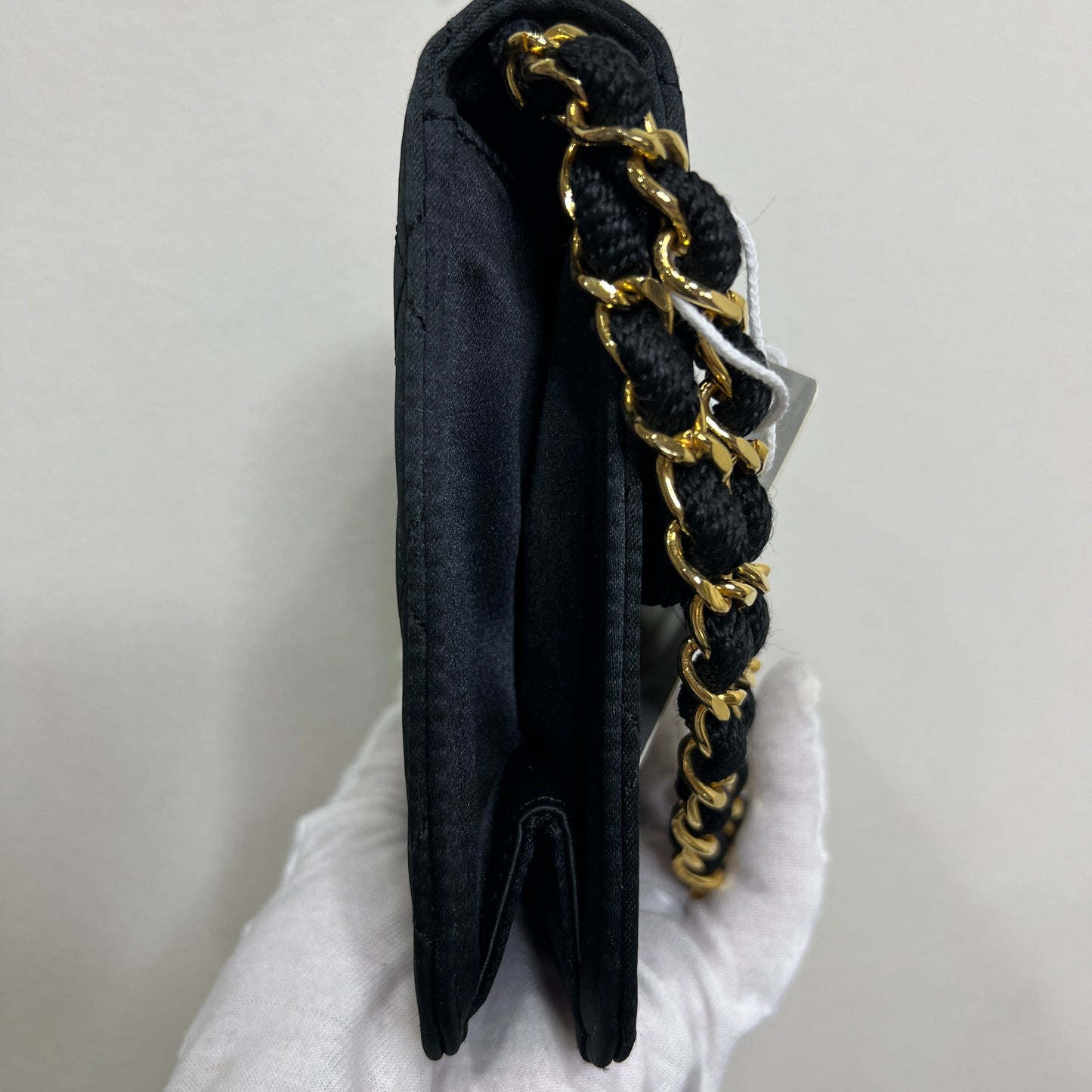 CHANEL Silk Shoulder Chain Bag