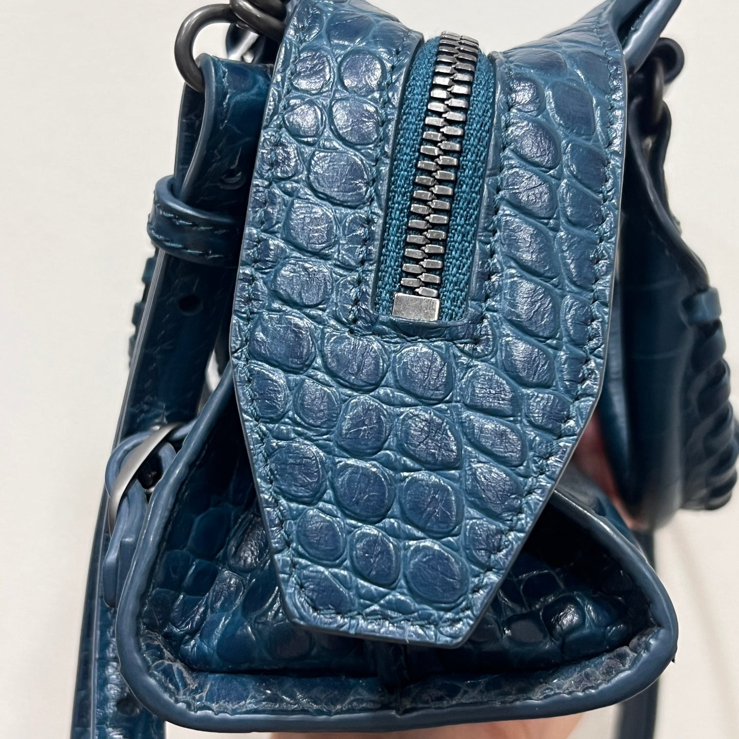 BALENCIAGA Mini City Crocodile