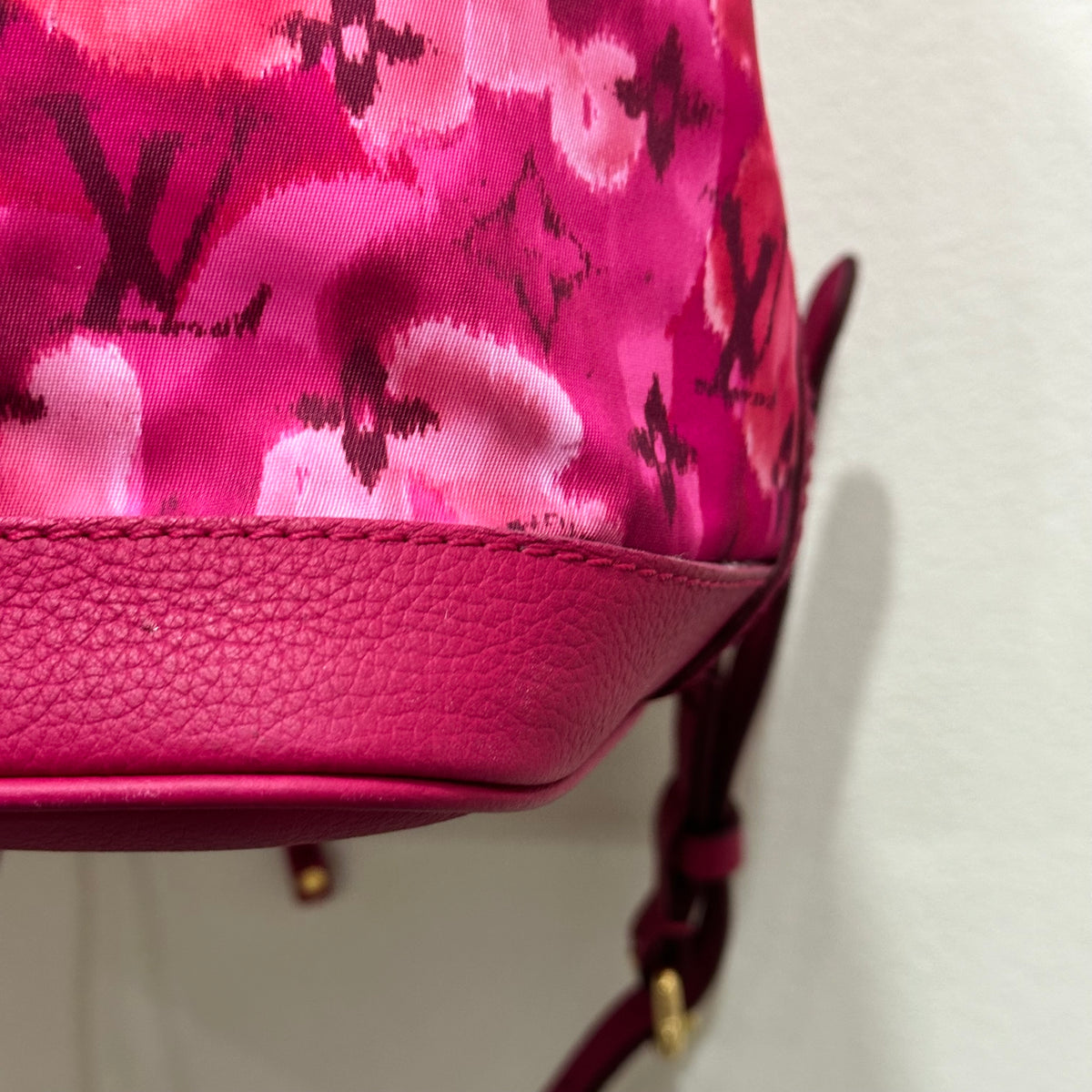 LOUIS VUITTON 2013 Limited Edition Monogram Nylon Ikat Flower Noefull MM Bucket Bag