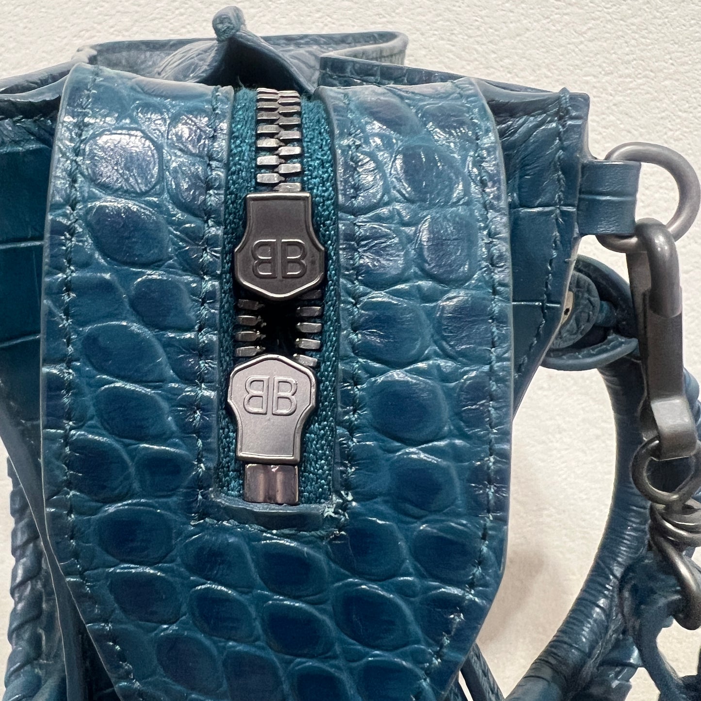 BALENCIAGA Mini City Crocodile