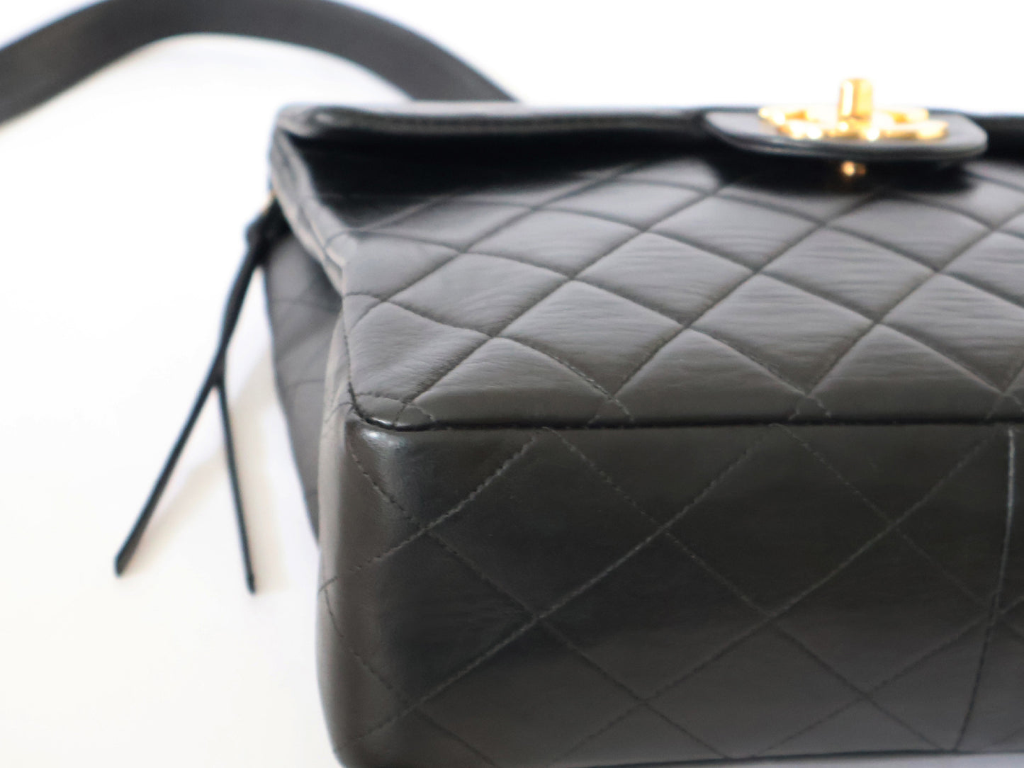 CHANEL Lambskin Chain Backpack 24K gold