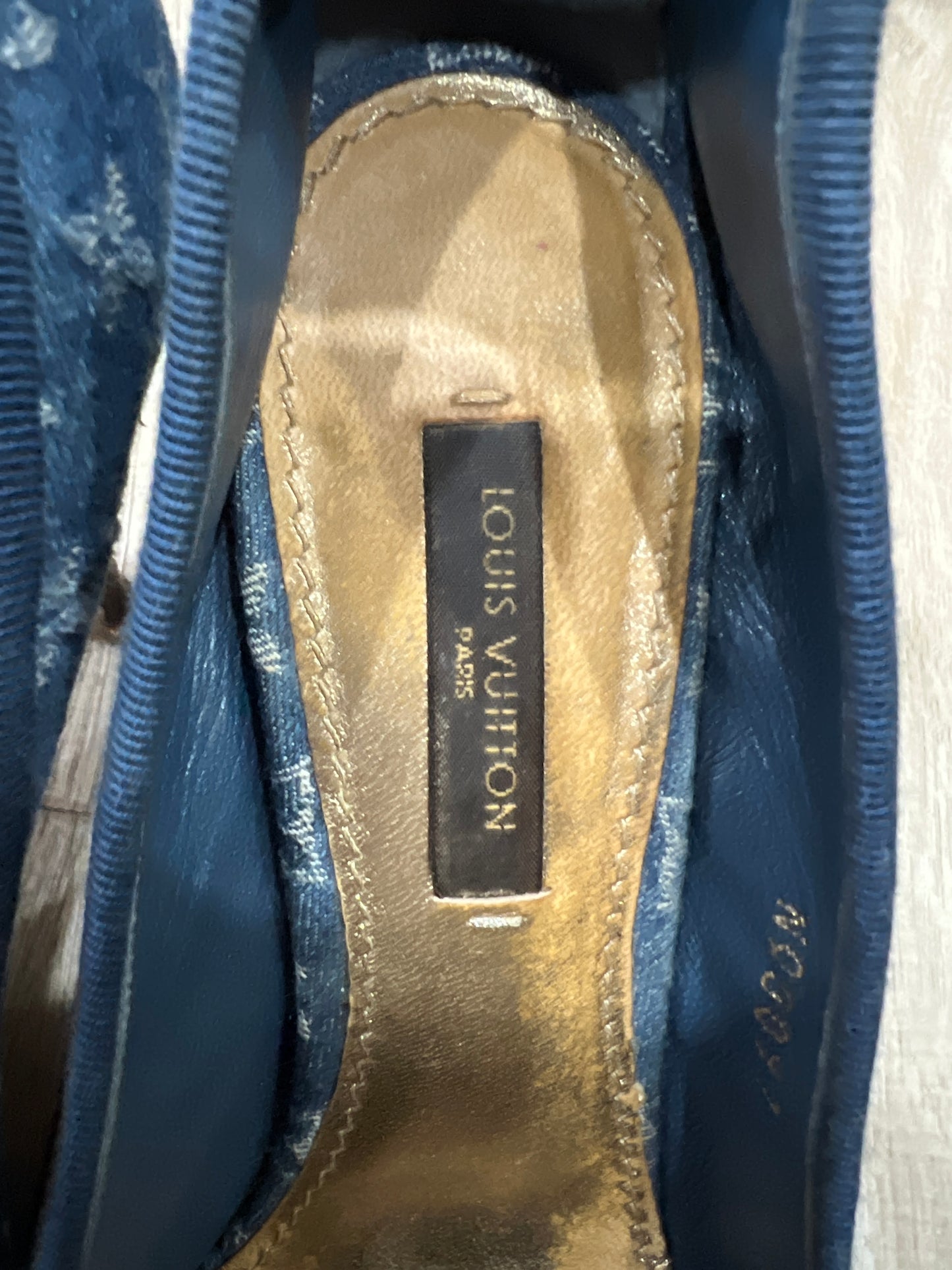 LOUIS VUITTON Denim Shoes SIZE 35