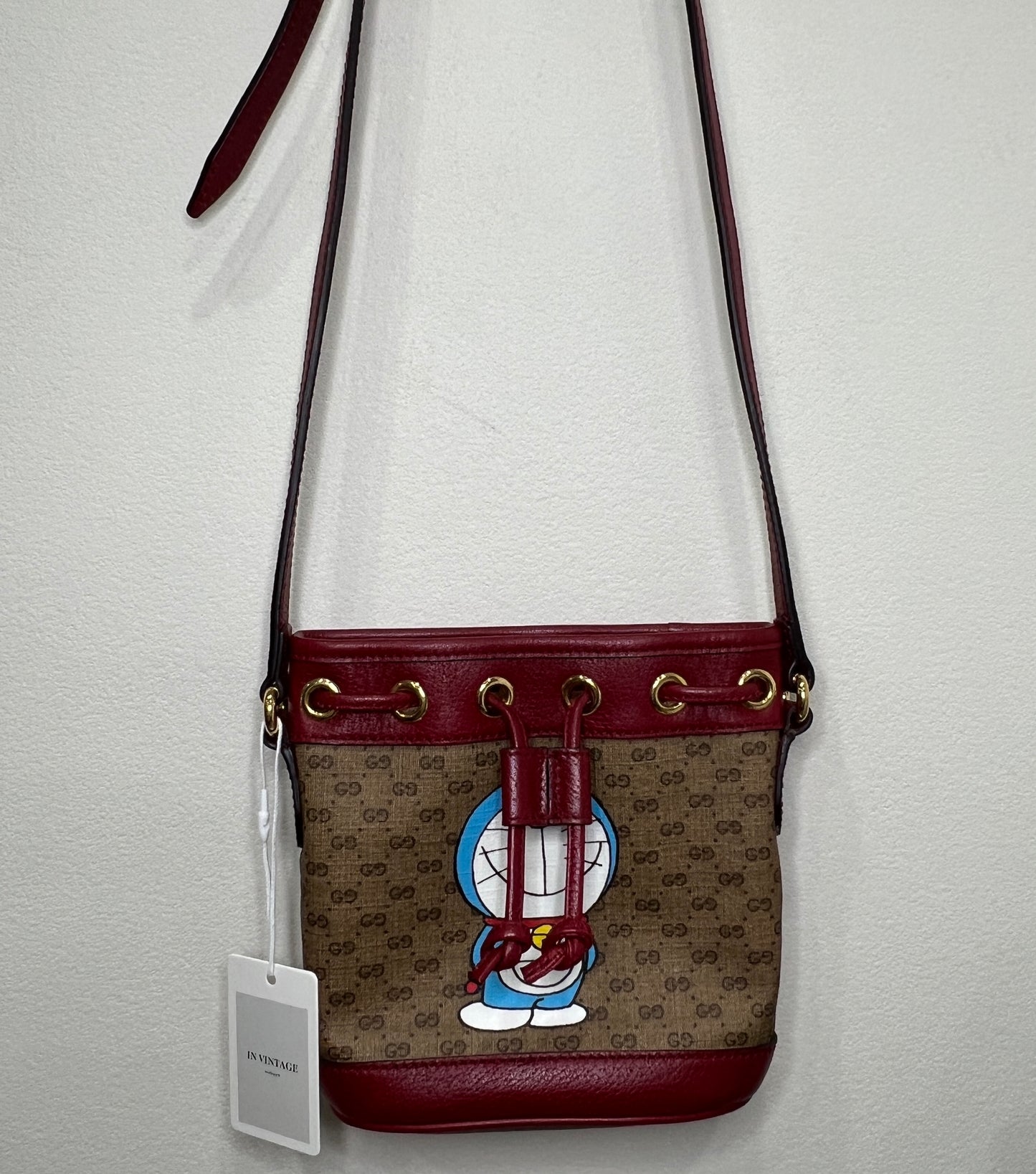 GUCCI X DORAEMON Drawstring Bag