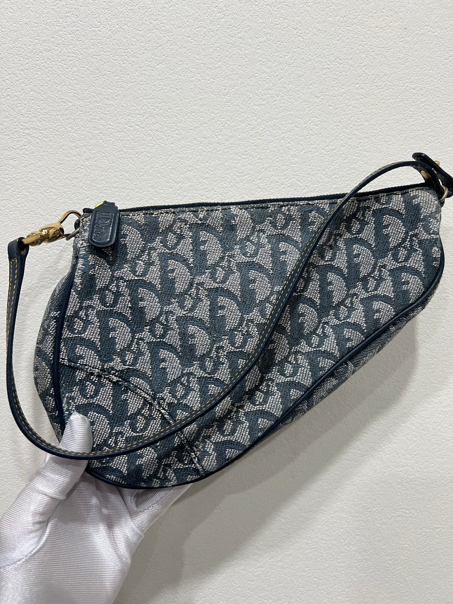 DIOR Saddle Bag Navy Blue