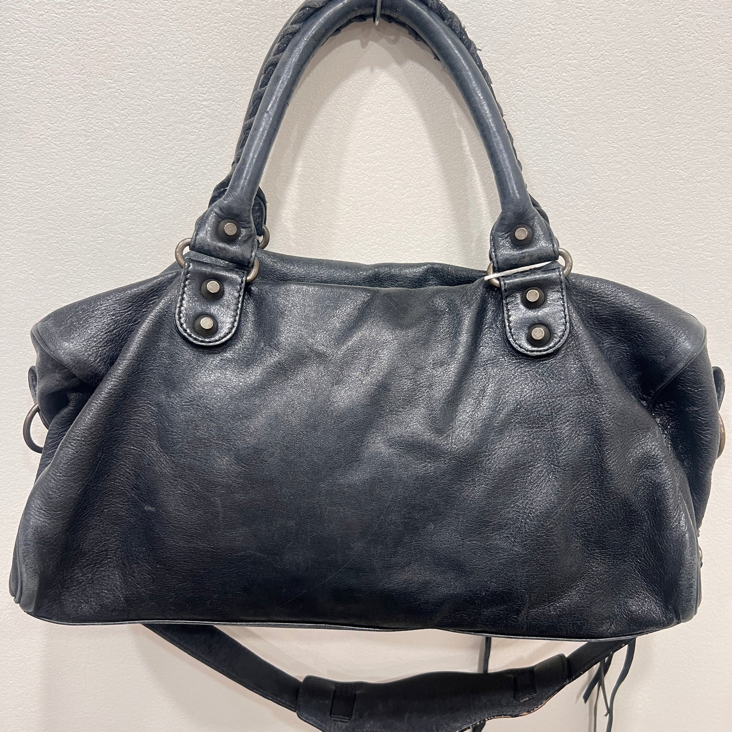 BALENCIAGA Black Twiggy Leather Satchel