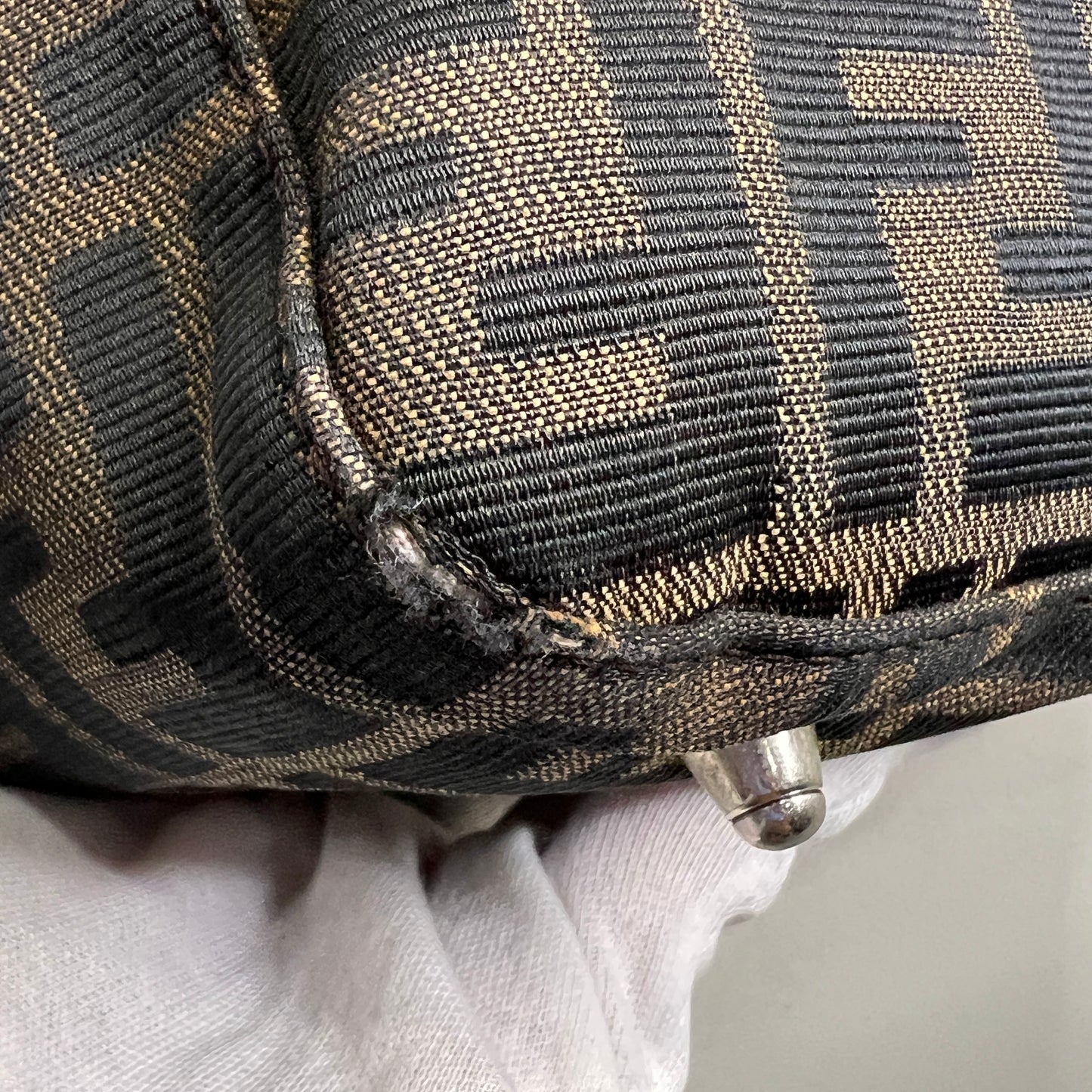 FENDI Zucca Canvas Handbag