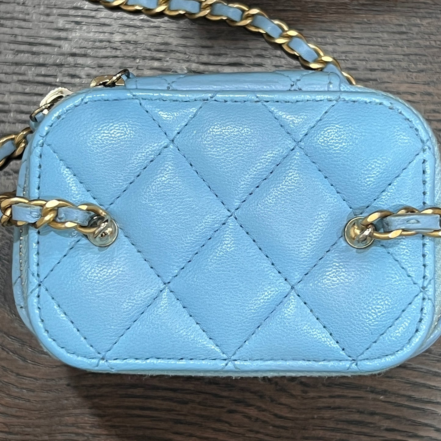 CHANEL Mini Vanity Bag Light Blue