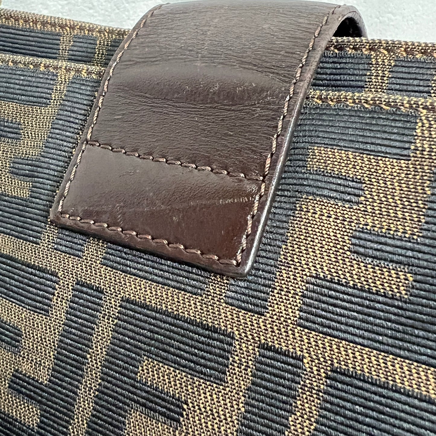 Fendi Zucca Canvas Shoulder Bag
