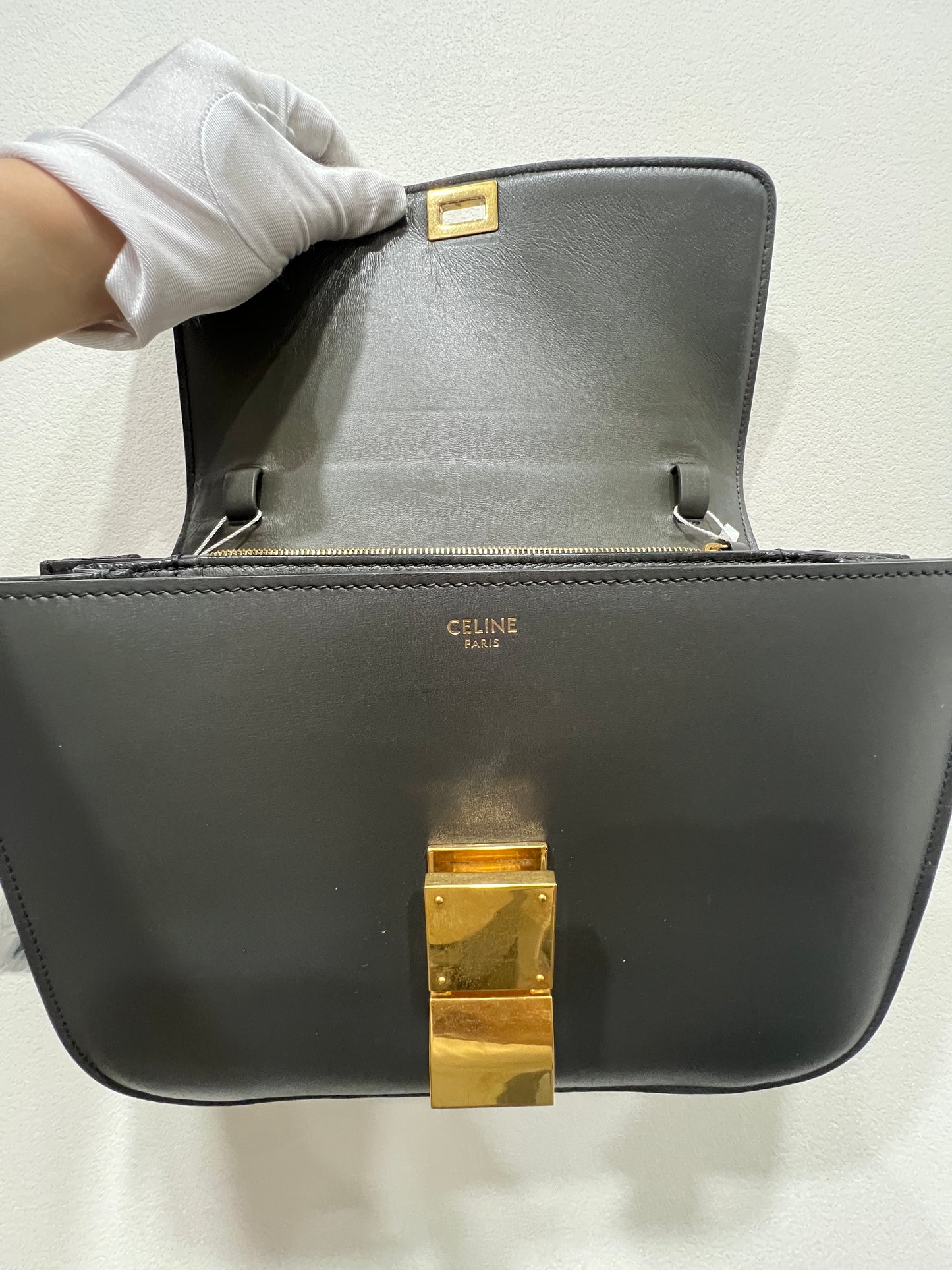 CELINE Classic Box Bag Medium (GRAY)