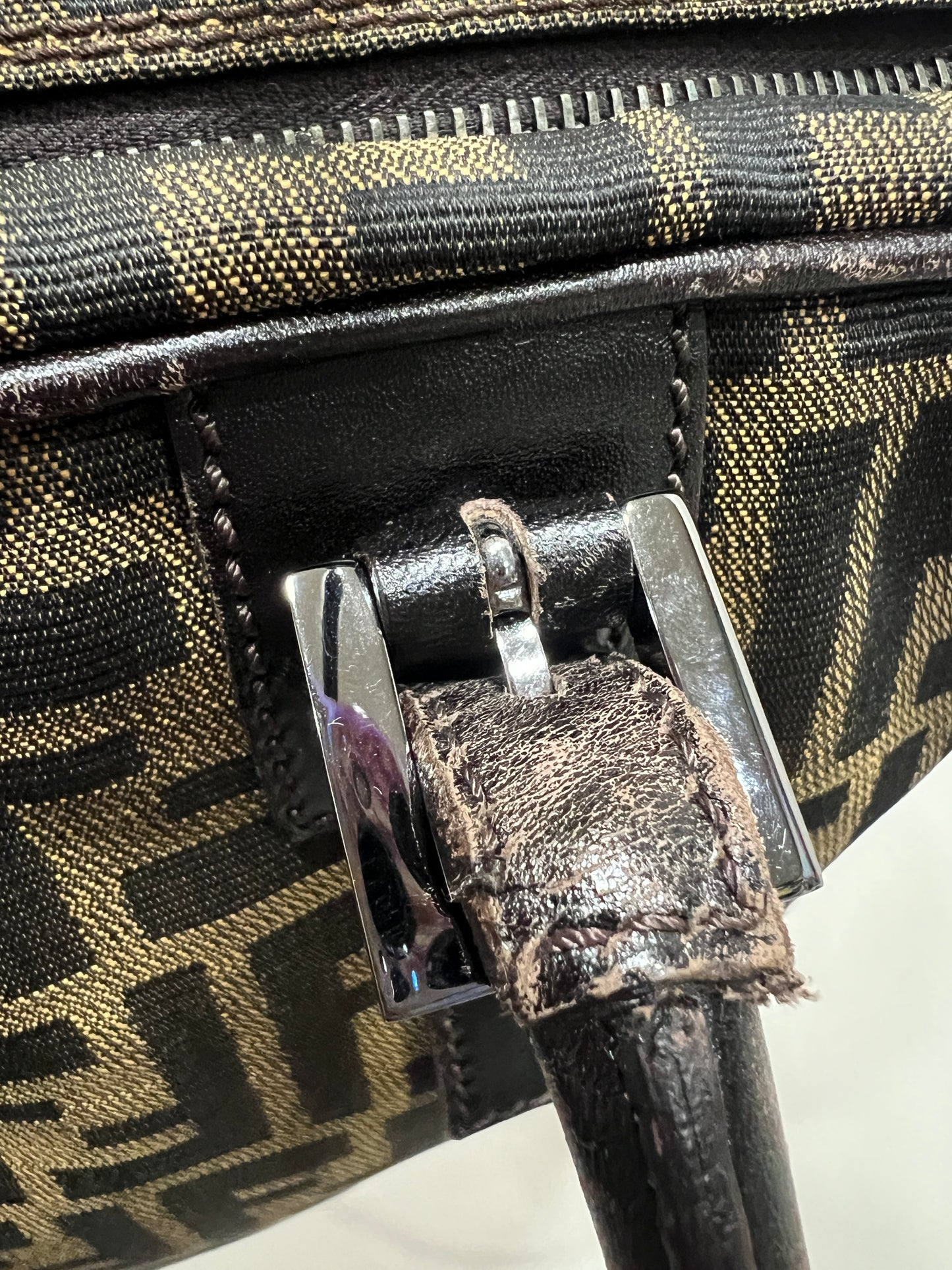 FENDI Tobacco Zucca Handbag