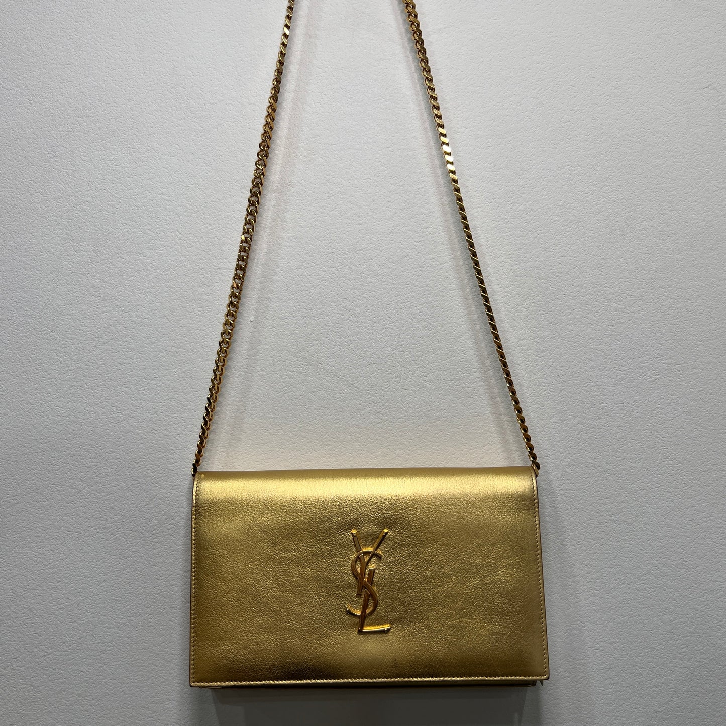 YSL Metallic Gold Leather