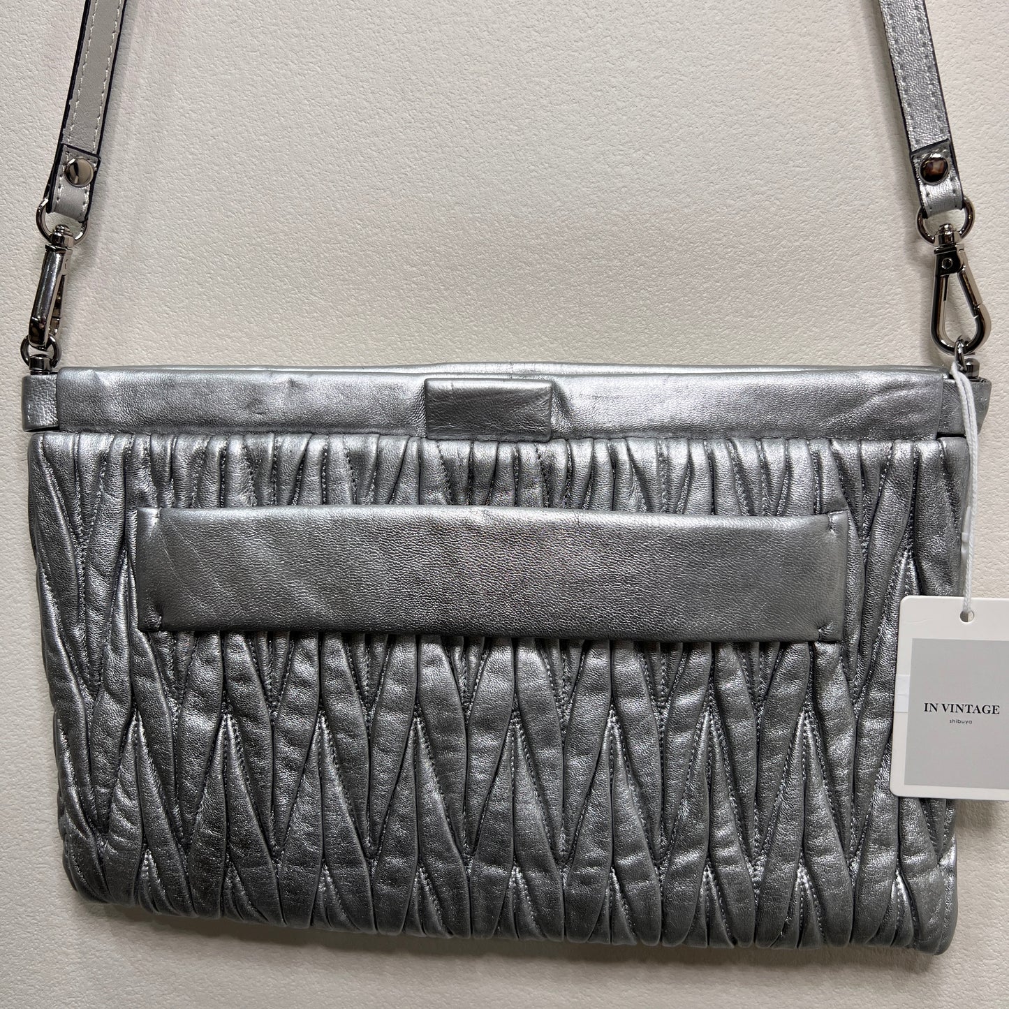 MIU MIU Metallic Leather Crossbody 30cm