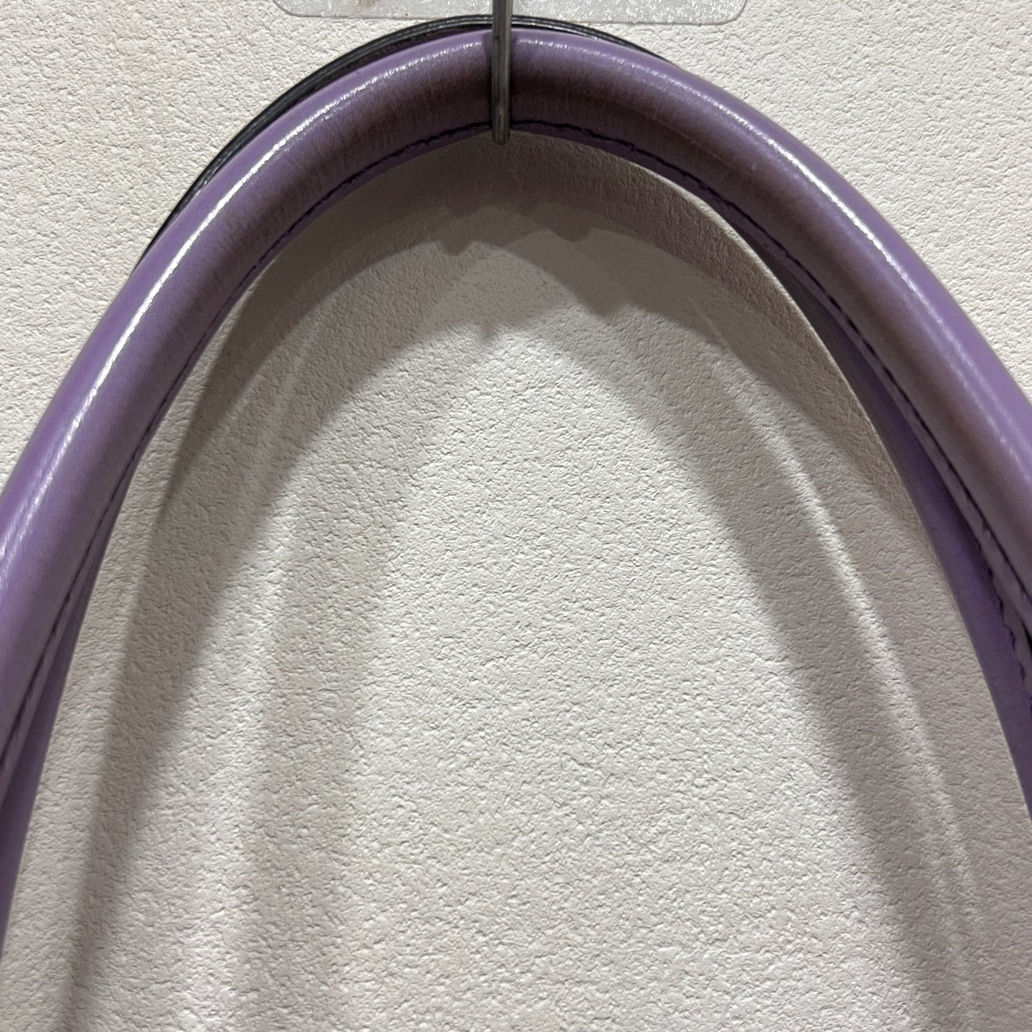 GUCCI GG Canvas Tote Bag Purple Trim and Leather Tassel Charm