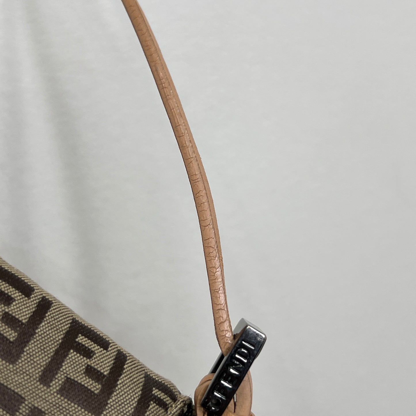 FENDI Brown Zuccino Canvas Double Flap