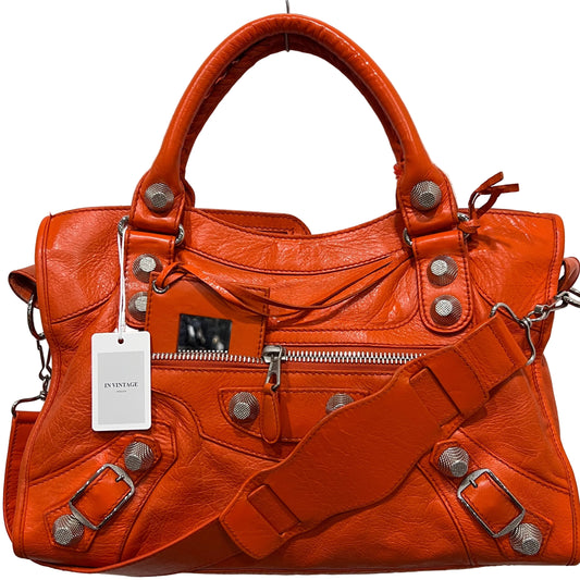 BALENCIAGA City Bag Orange Giant Hardware