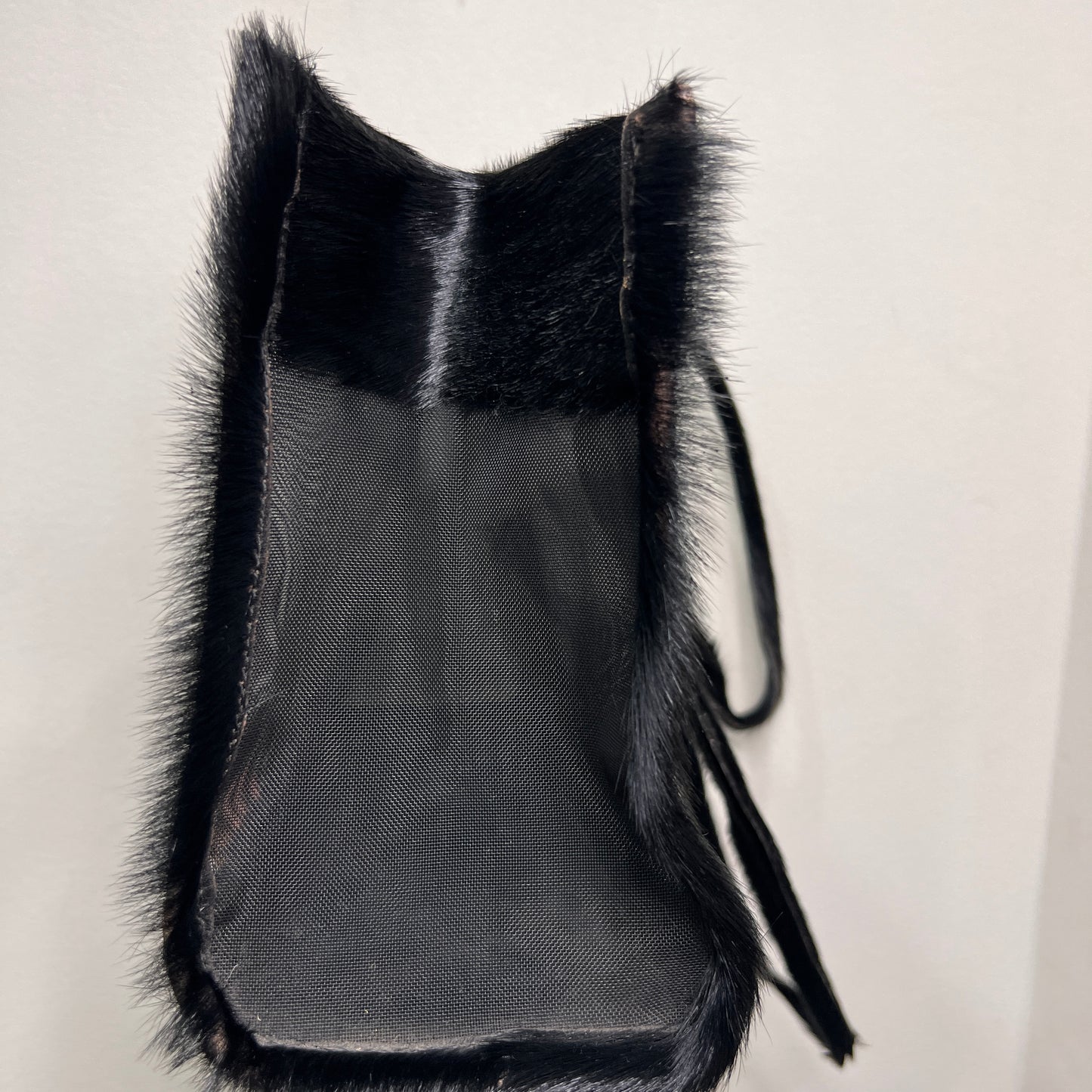 FENDI FF Zucca Black Mesh Tote Bag (264201)