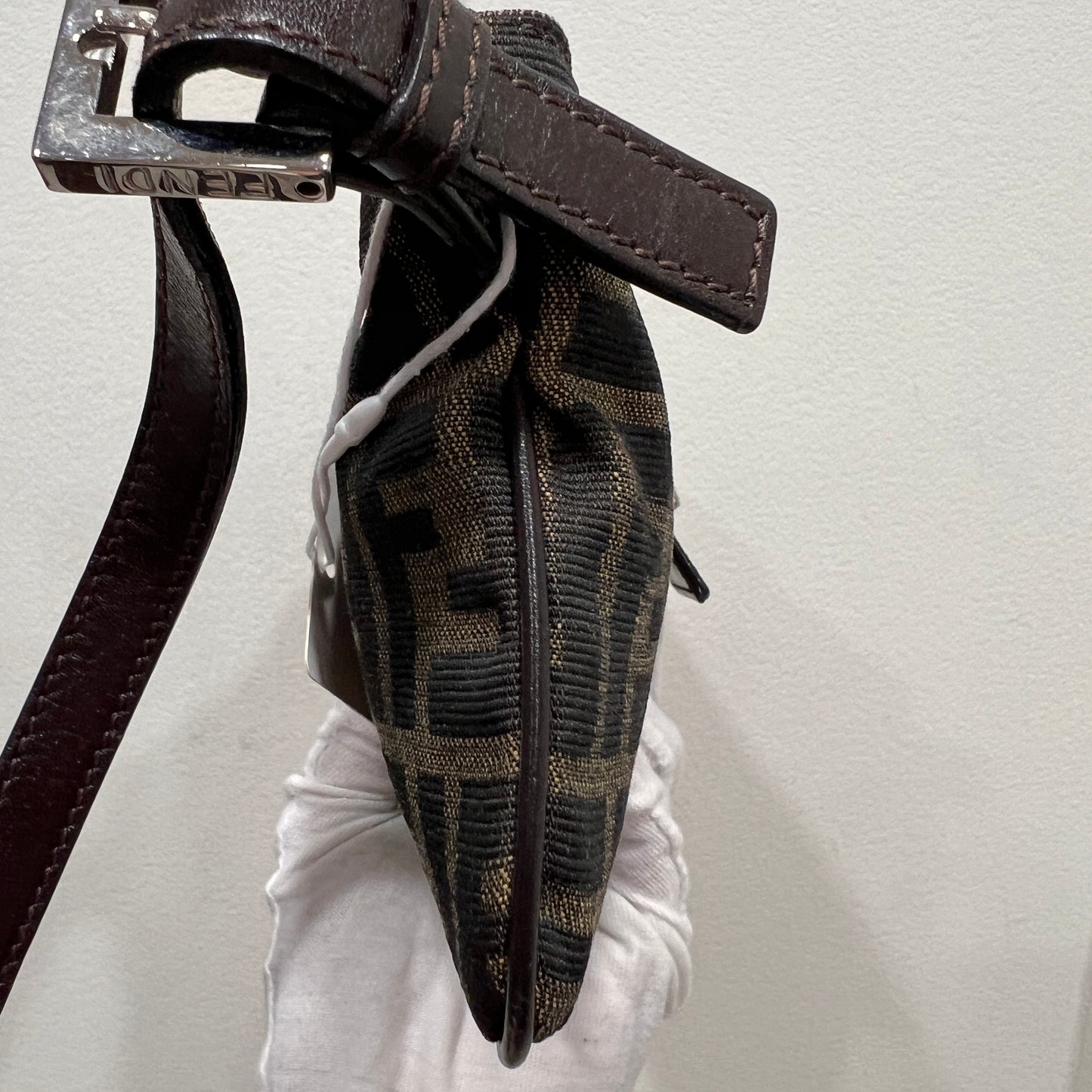 FENDI Baguette Crossbody Zucca Canvas
