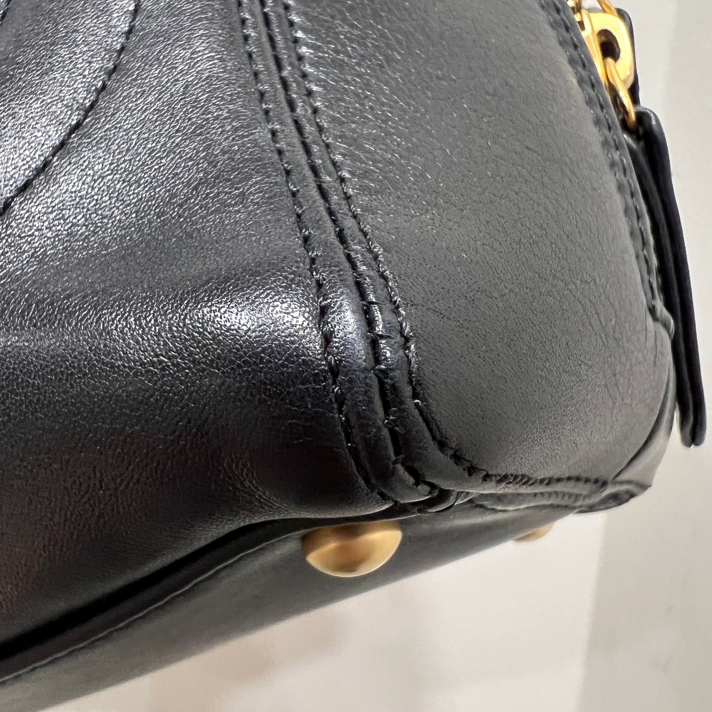 CHANEL Triple CC Bowling Black Handbag