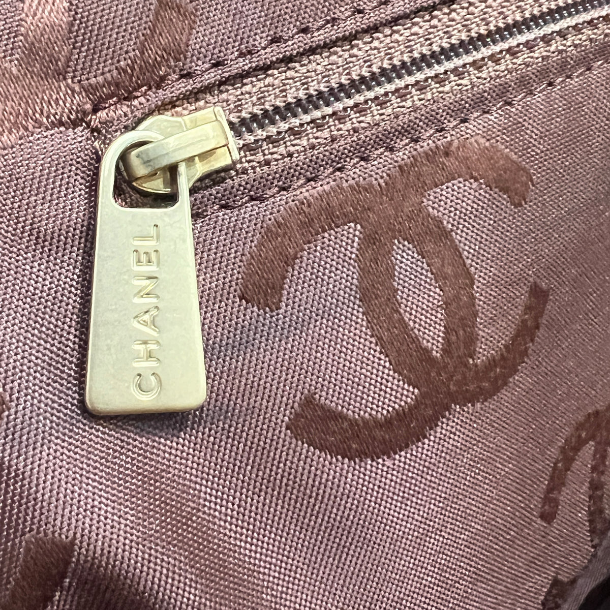 CHANEL Wood Handle Coco Mark Handbag