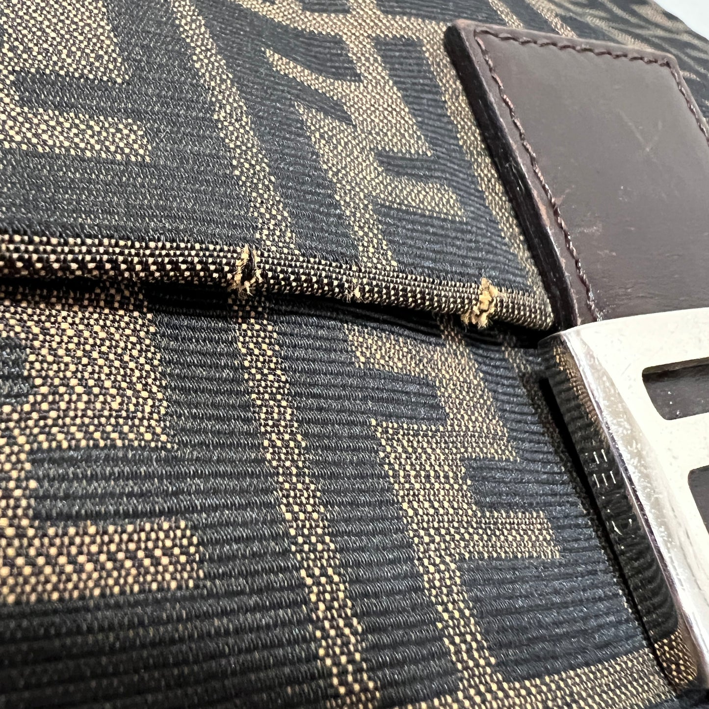 FENDI Mamma Baguettw Silver Hardware