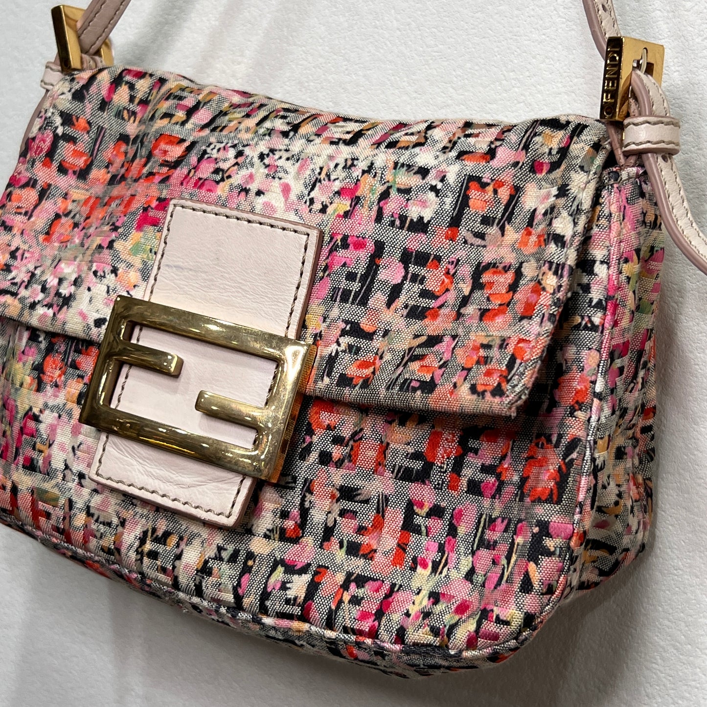 FENDI Floral Zuccino Mamma Baguette