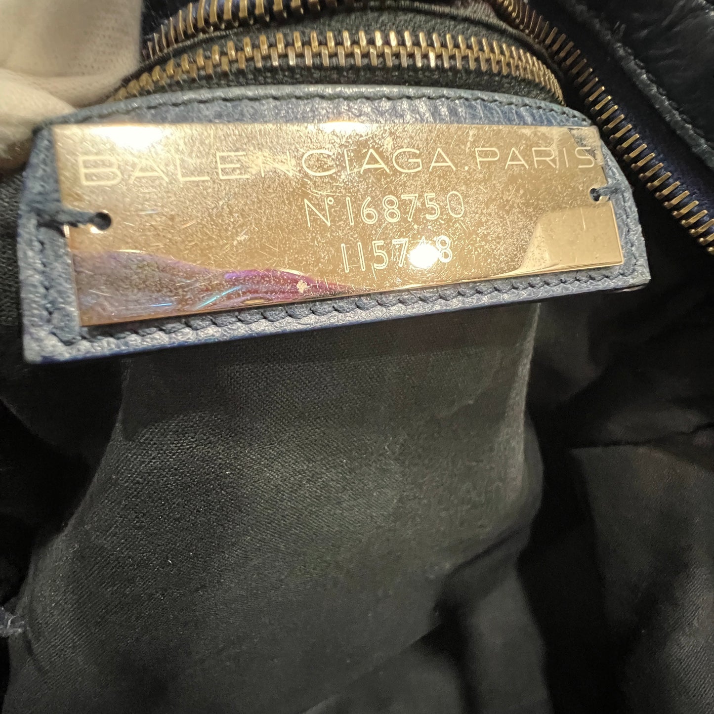 BALENCIAGA City Bag Medium Navy Blue