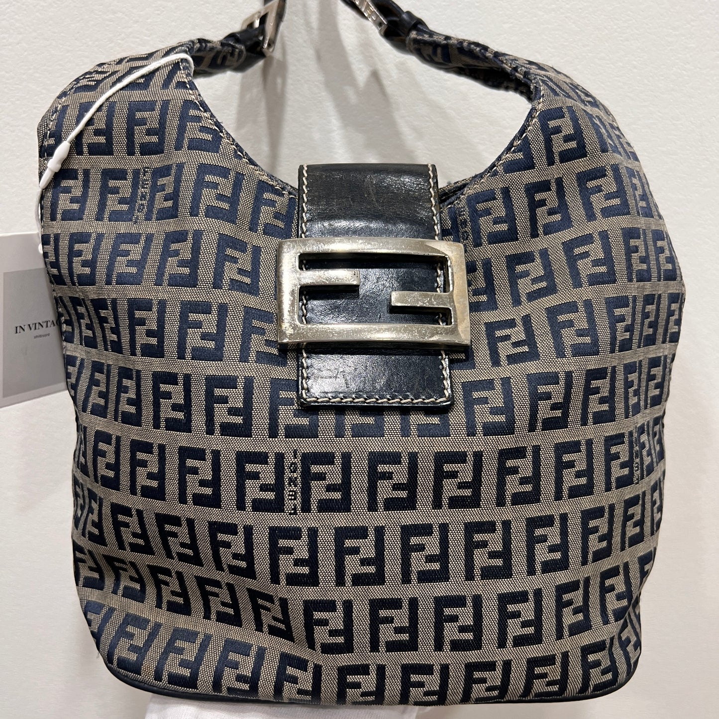 FENDI Hobo Bag Zuccino Canvas