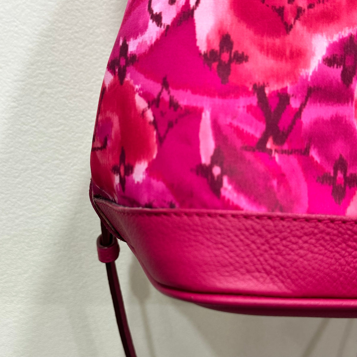 LOUIS VUITTON 2013 Limited Edition Monogram Nylon Ikat Flower Noefull MM Bucket Bag