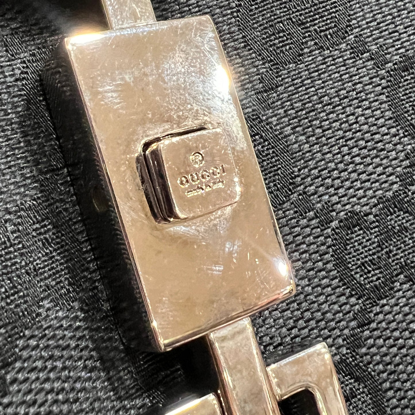 GUCCI Jackie Monogram with Leather Handle