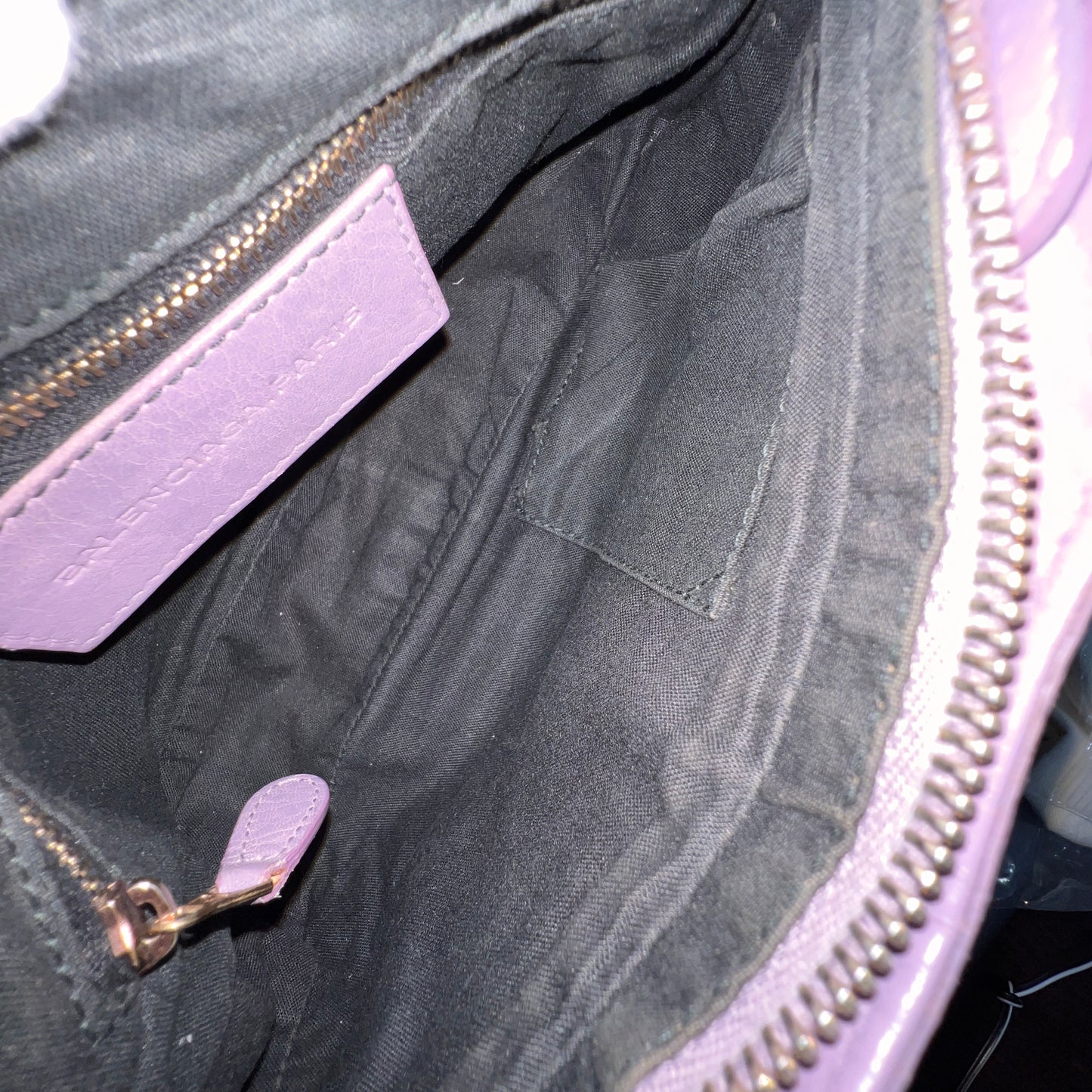 BALENCIAGA Lilac Leather Hip Crossbody