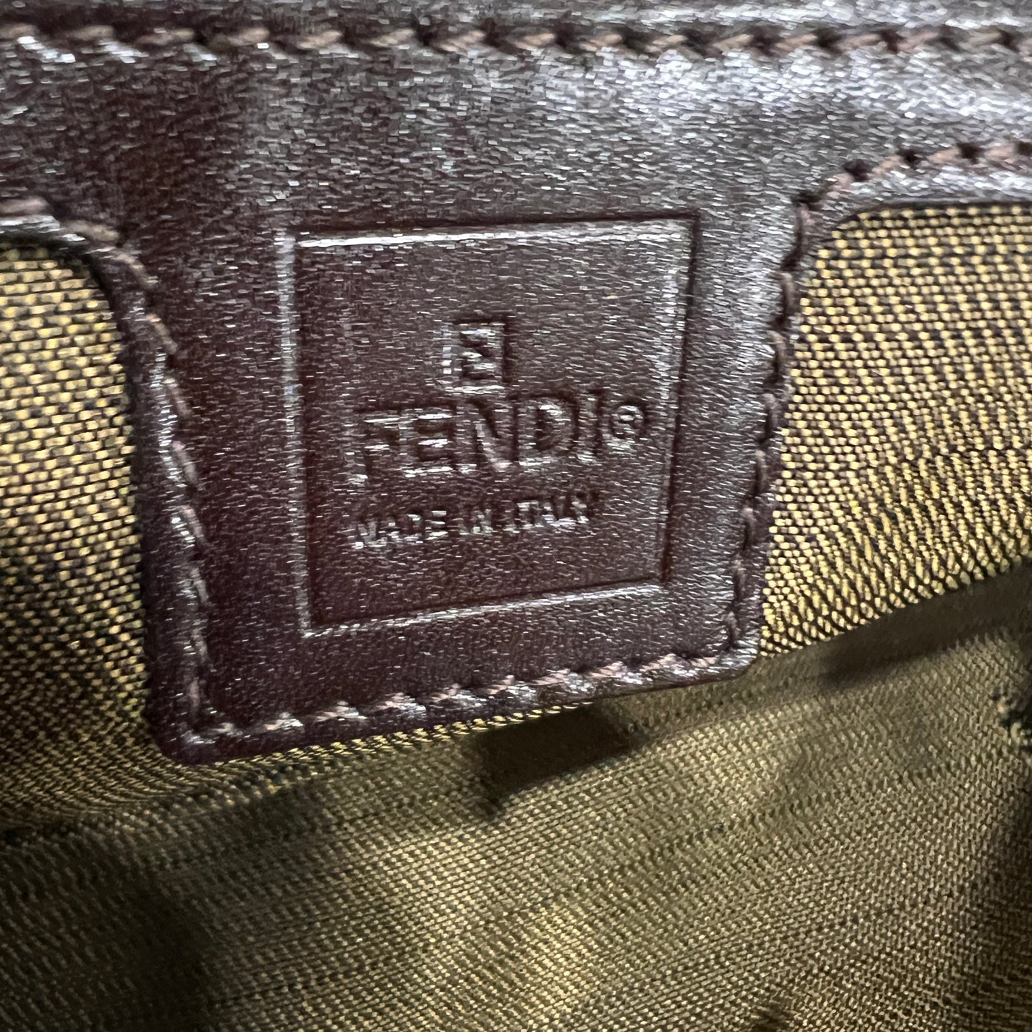 FENDI Baguette Crossbody Zucca Canvas