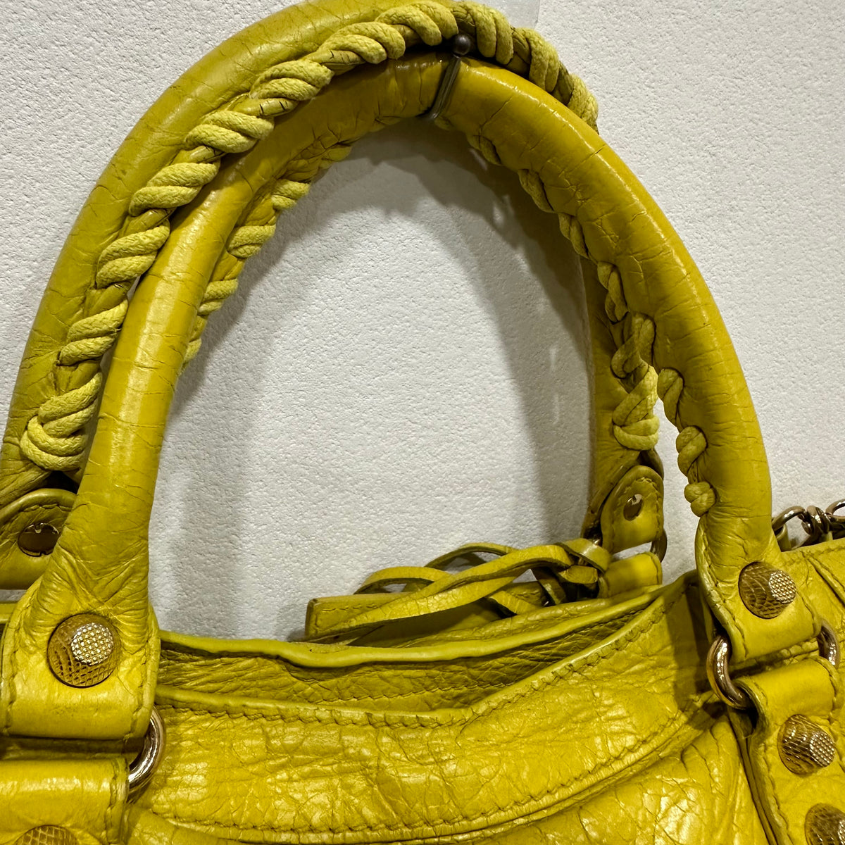 BALENCIAGA City Bag Medium Yellow Mustard