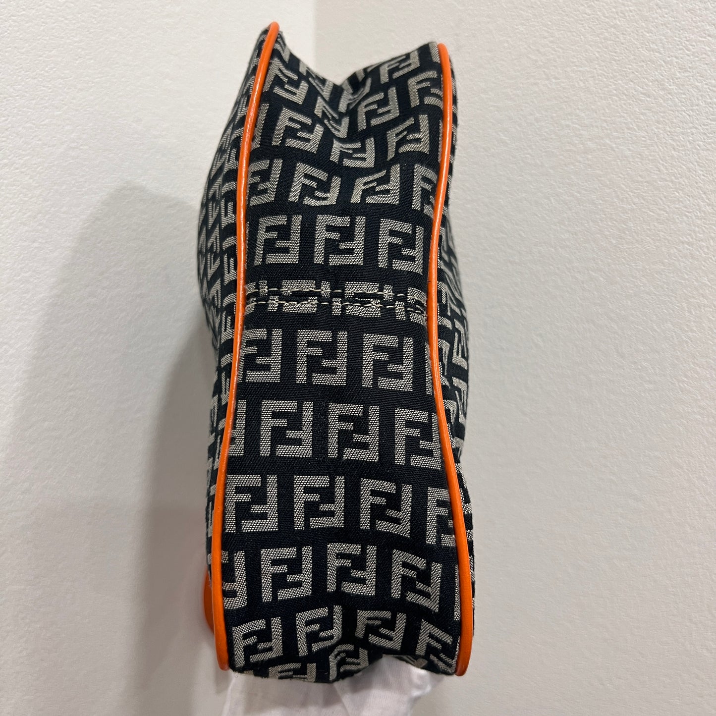 FENDI Mini Hobo Navy Orange Shoulder Bag (4021-11)