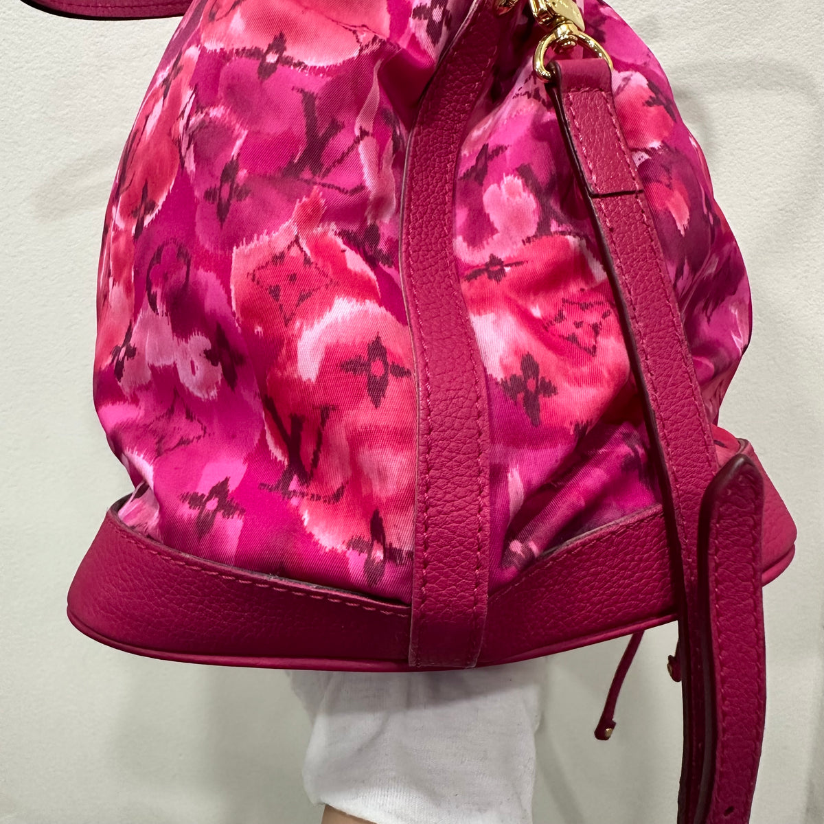 LOUIS VUITTON 2013 Limited Edition Monogram Nylon Ikat Flower Noefull MM Bucket Bag