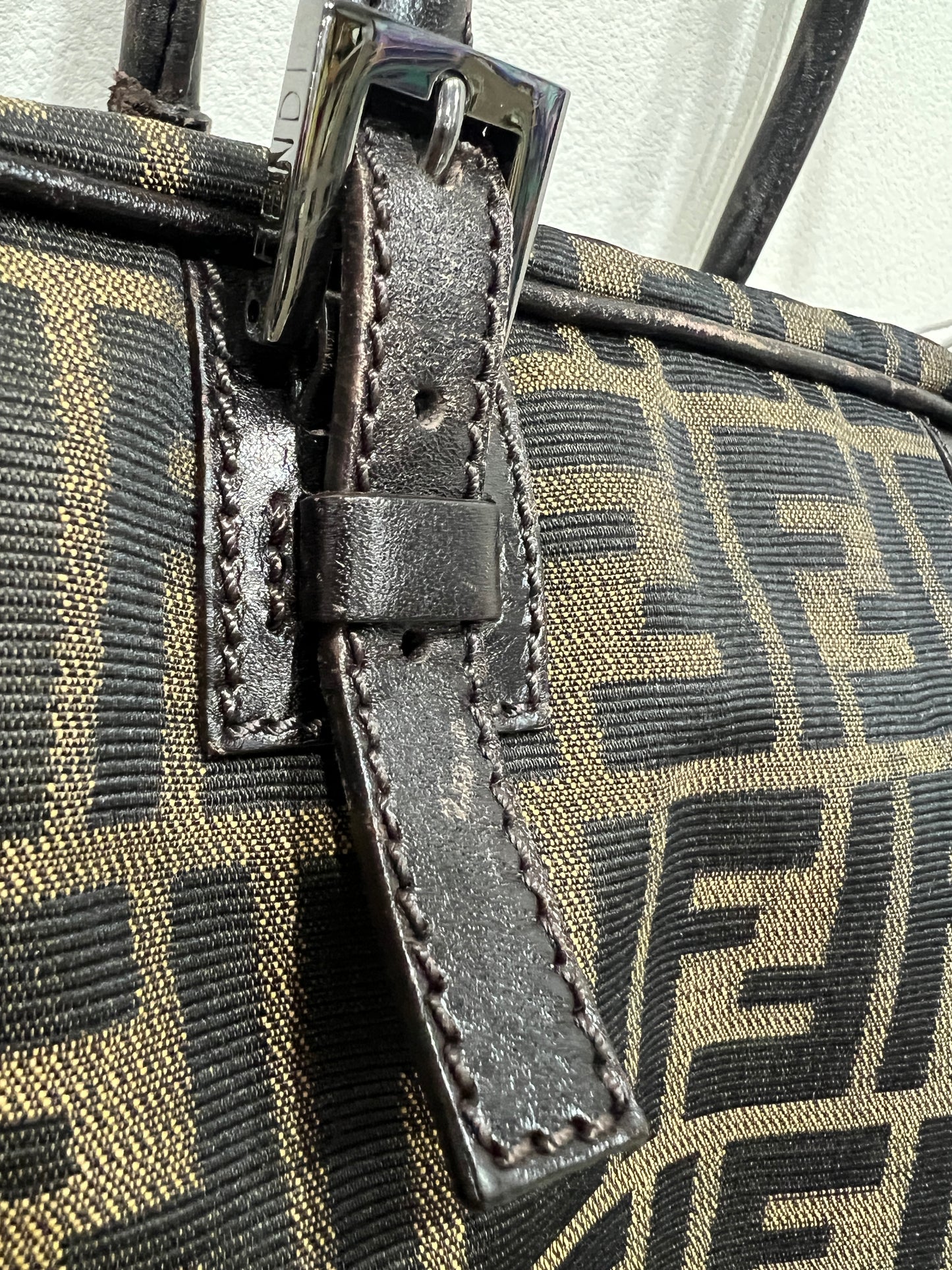 FENDI Tobacco Zucca Handbag