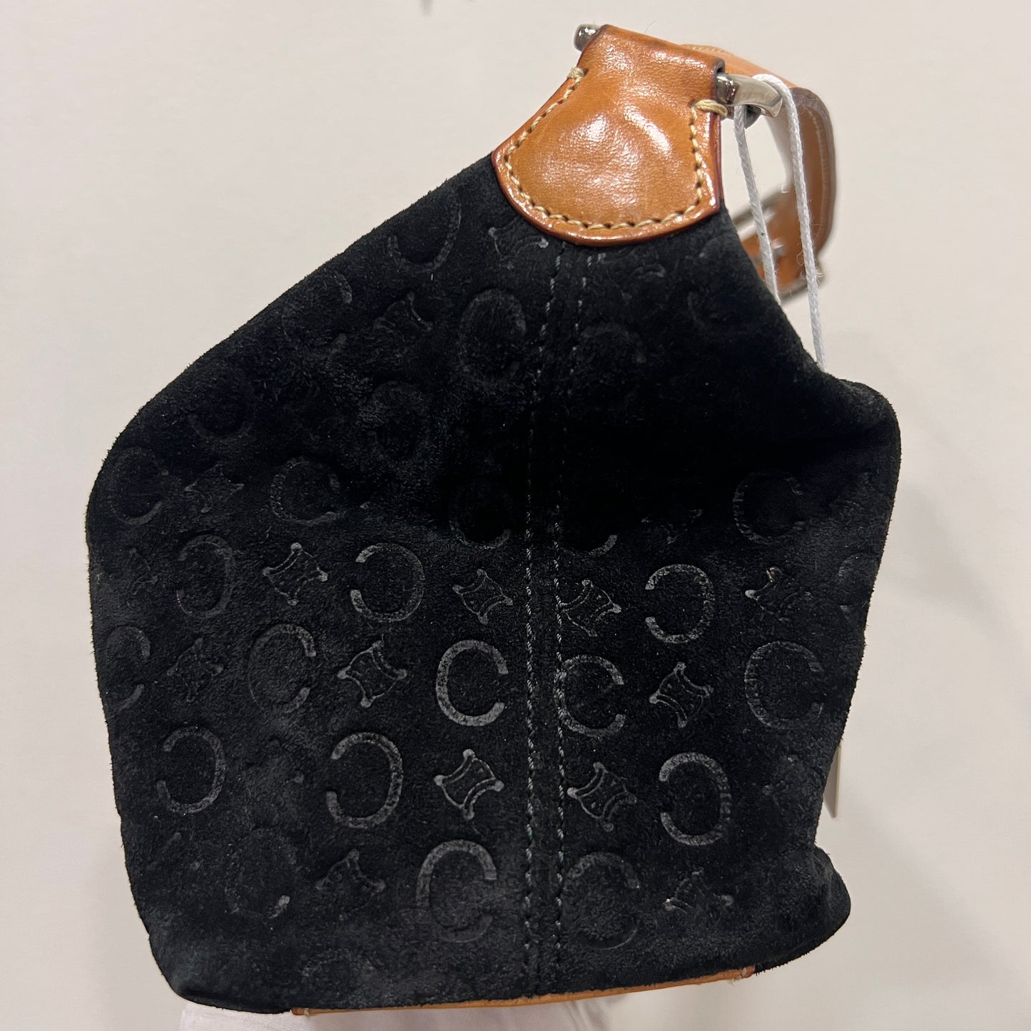 Celine Shoulder Bag Black Suede
