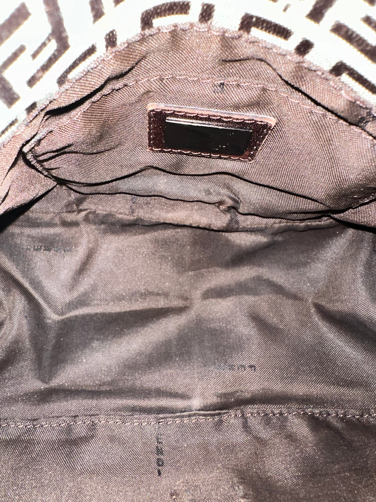 FENDI Mini Mamma Baguette Zuccino Canvas