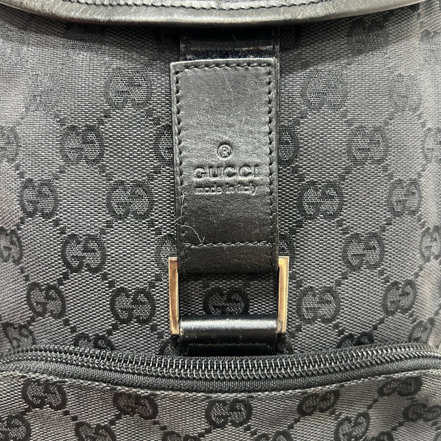 GUCCI Mesh x Fabric Canvas Backpack