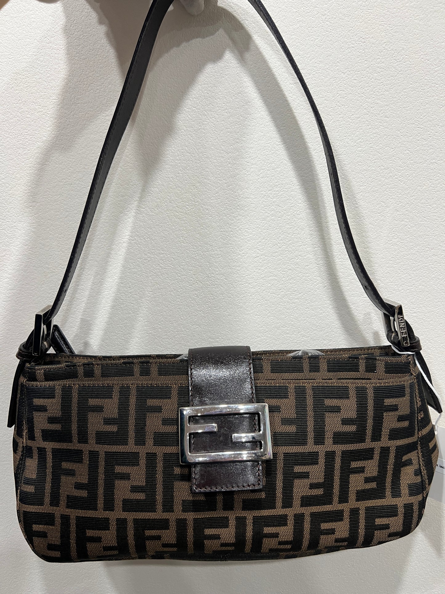 FENDI Double Zip Shoulder Bag