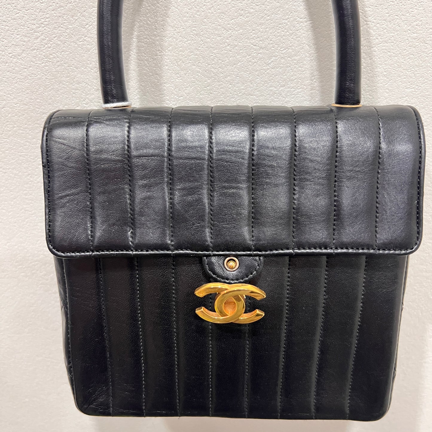 CHANEL Matelassé Mademoiselle Coco Mark Lambskin Handbag