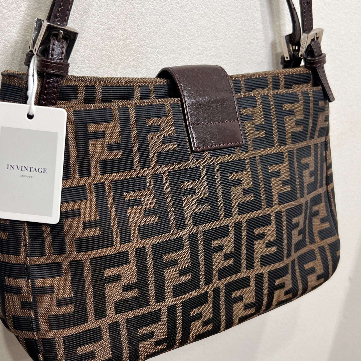 Fendi Zucca Canvas Shoulder Bag