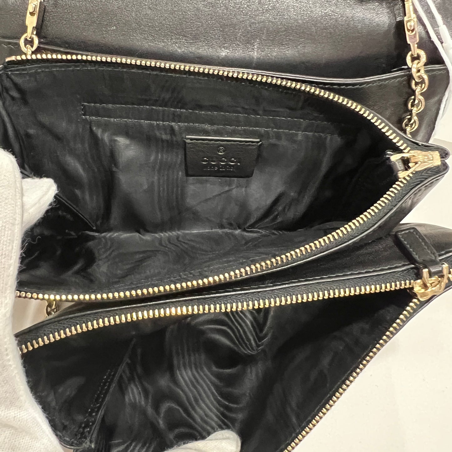 GUCCI Zebra Print Calf Hair Broadway Evening Bag