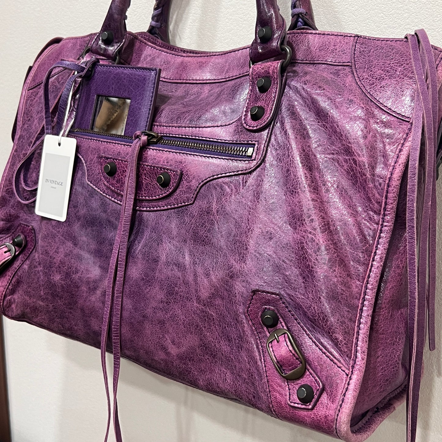 BALENCIAGA City Bag Medium Purple