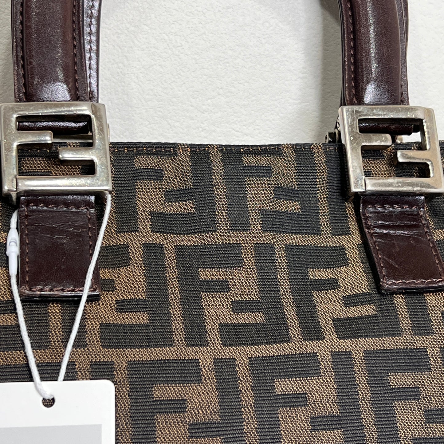 FENDI Zucca Canvas Handbag
